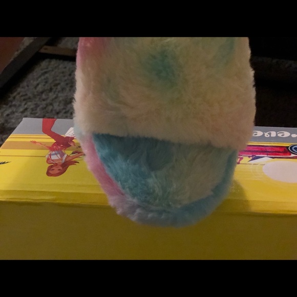 Tie Dye Fur Slides with strap BRAND NEW ALL SIZES - Picture 5 of 5